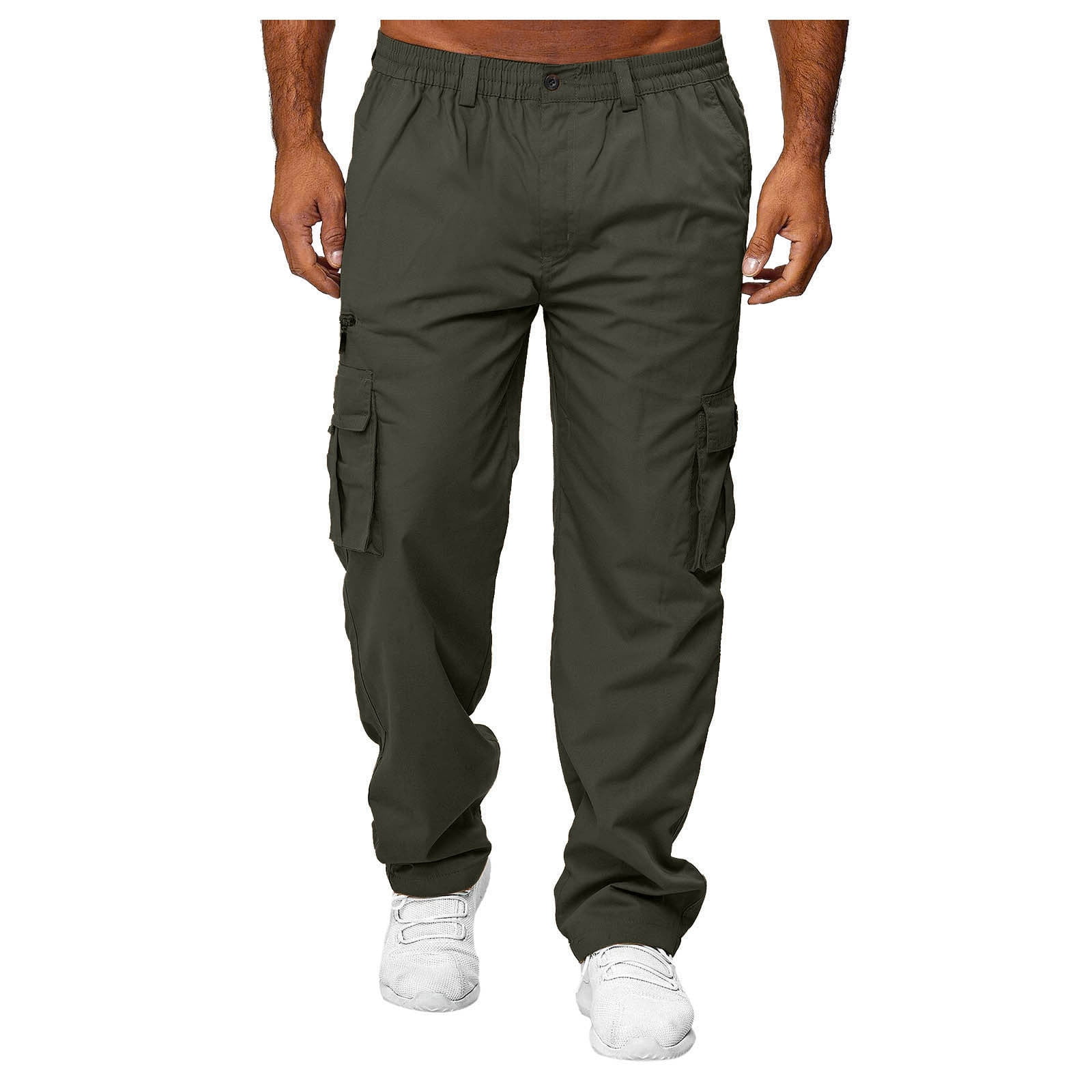 Hanas Men s Summer Casual Pants Lightweight Breathable Rlastic