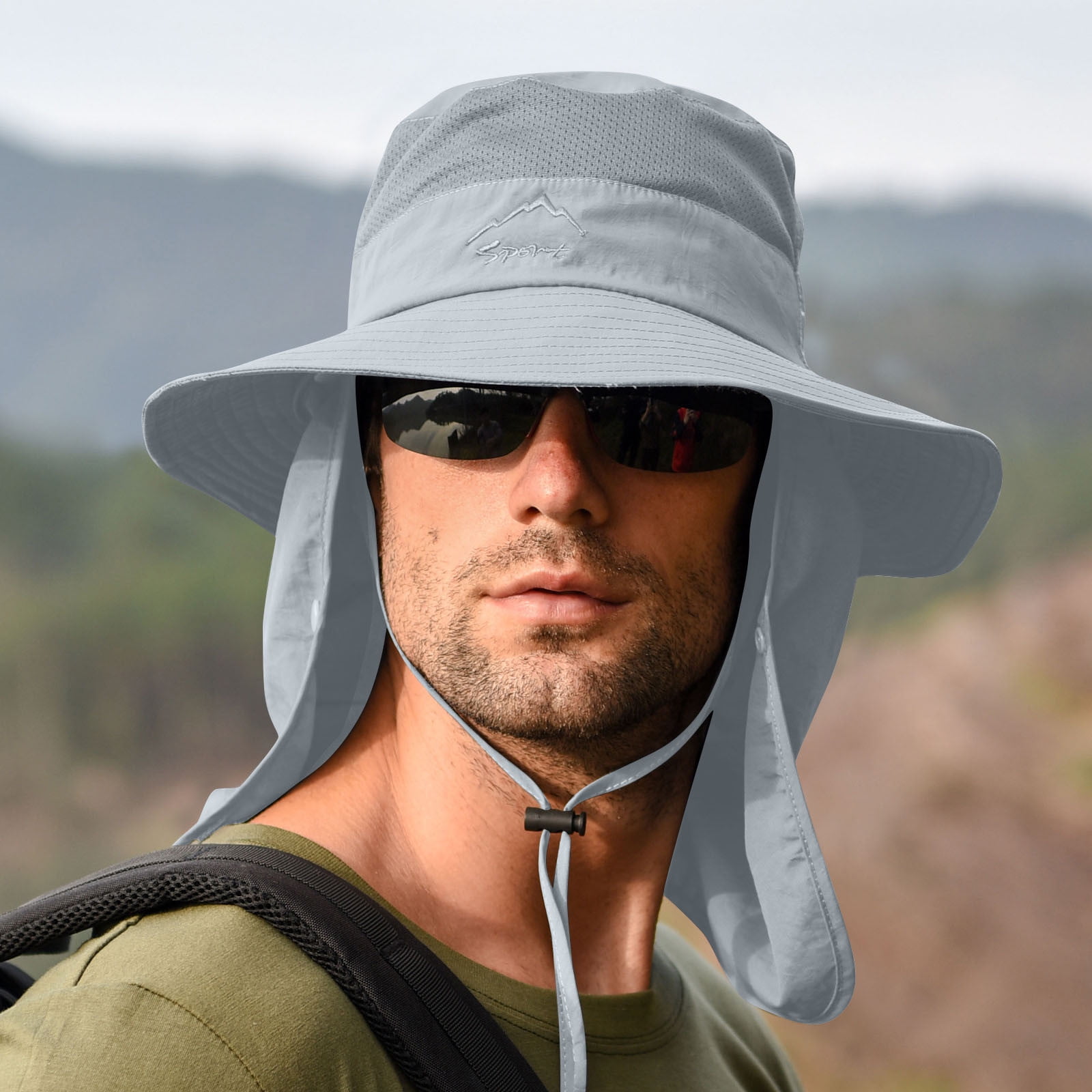 Hanas Soft and Comfortable Hat Men's Wide-Brim Fishing Hat