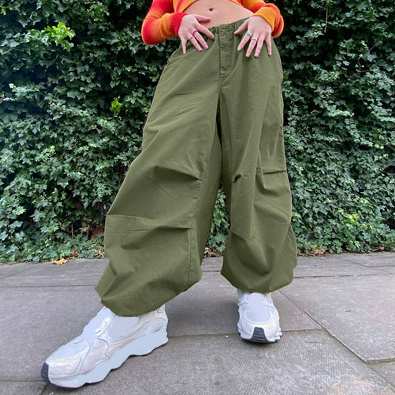 Solid Drawstring Flap Pocket Flare Pants - Green / XL  Yoga pants with  pockets, Wide leg yoga pants, Cargo pants women