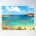 thumbnail image 1 of Hanauma Bay Hawaii Poster Wall Art, Modern Wall Decor For Living Room Bedroom, 24x36 UNFRAMED, 1 of 3