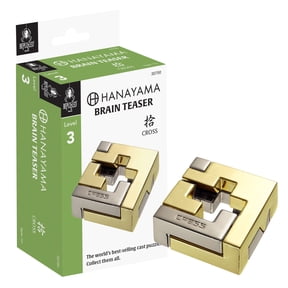 BePuzzled, Cross Hanayama Metal Brainteaser Puzzle Level 3 Ages 12+