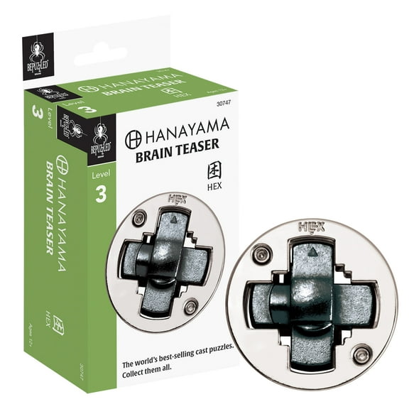 BePuzzled, Hex Hanayama Cast Metal Brain Teaser Puzzle Level 3 Ages 12+