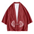 thumbnail image 1 of Hanbok Cardigan Embroidery Plate Buckle Robe Sunscreen Jacket Casual Plus Size Men's Tops, 1 of 4