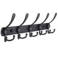 thumbnail image 1 of Hancelant Heavy Duty Anti Tear 5-Hook Coat Hook, Black, 1 of 9