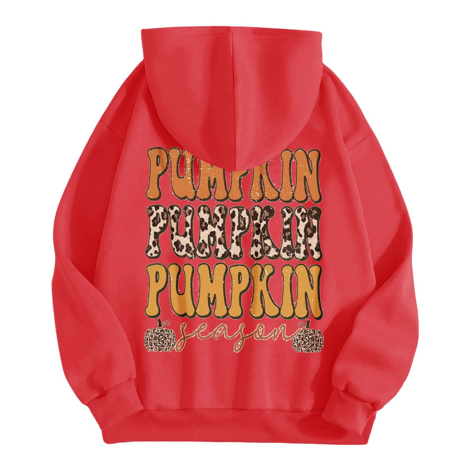 Halloween theme letter print drawstring hoodie discount
