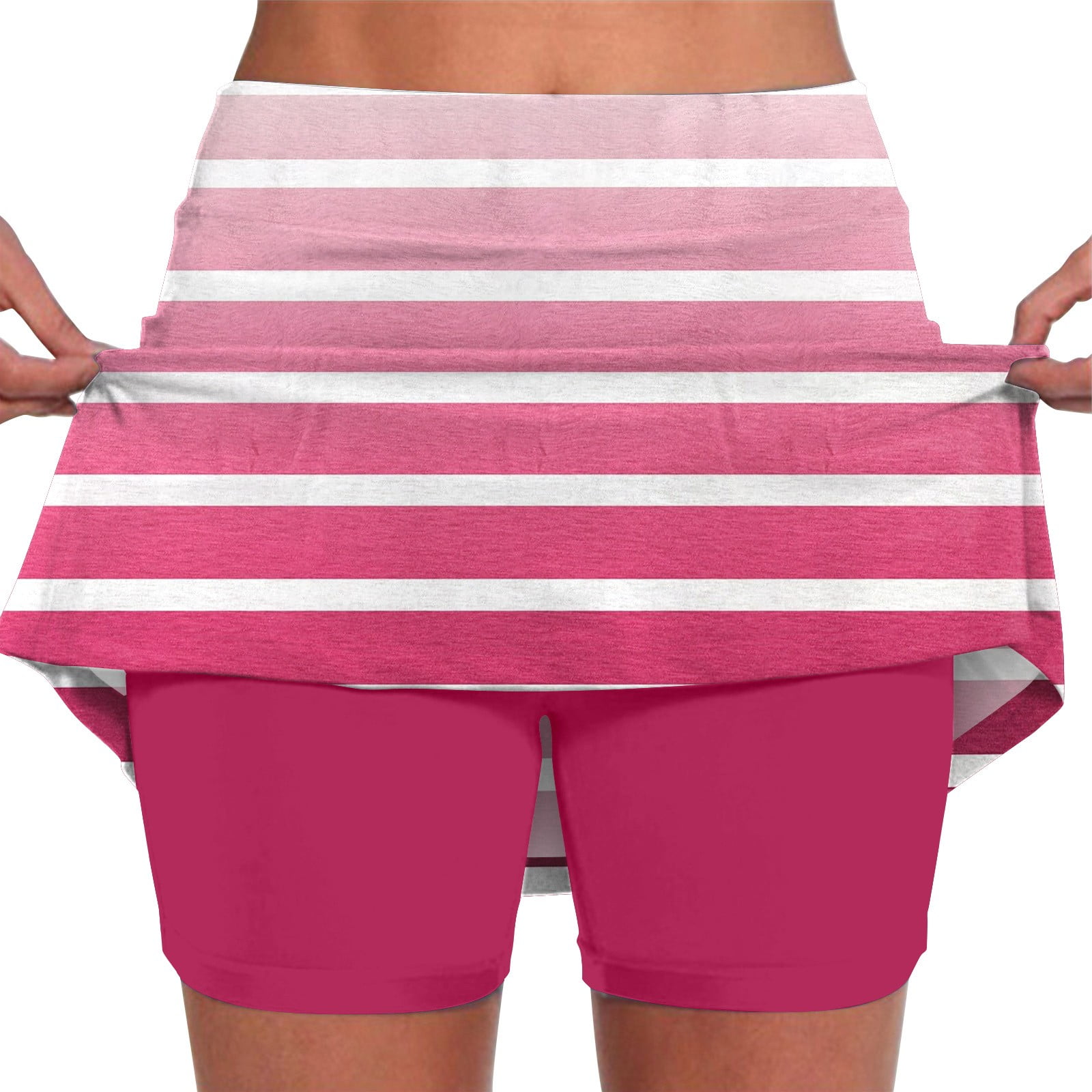 Hancoe Tennis Skirt Summer Athletic Skirts for Women With Pockets White