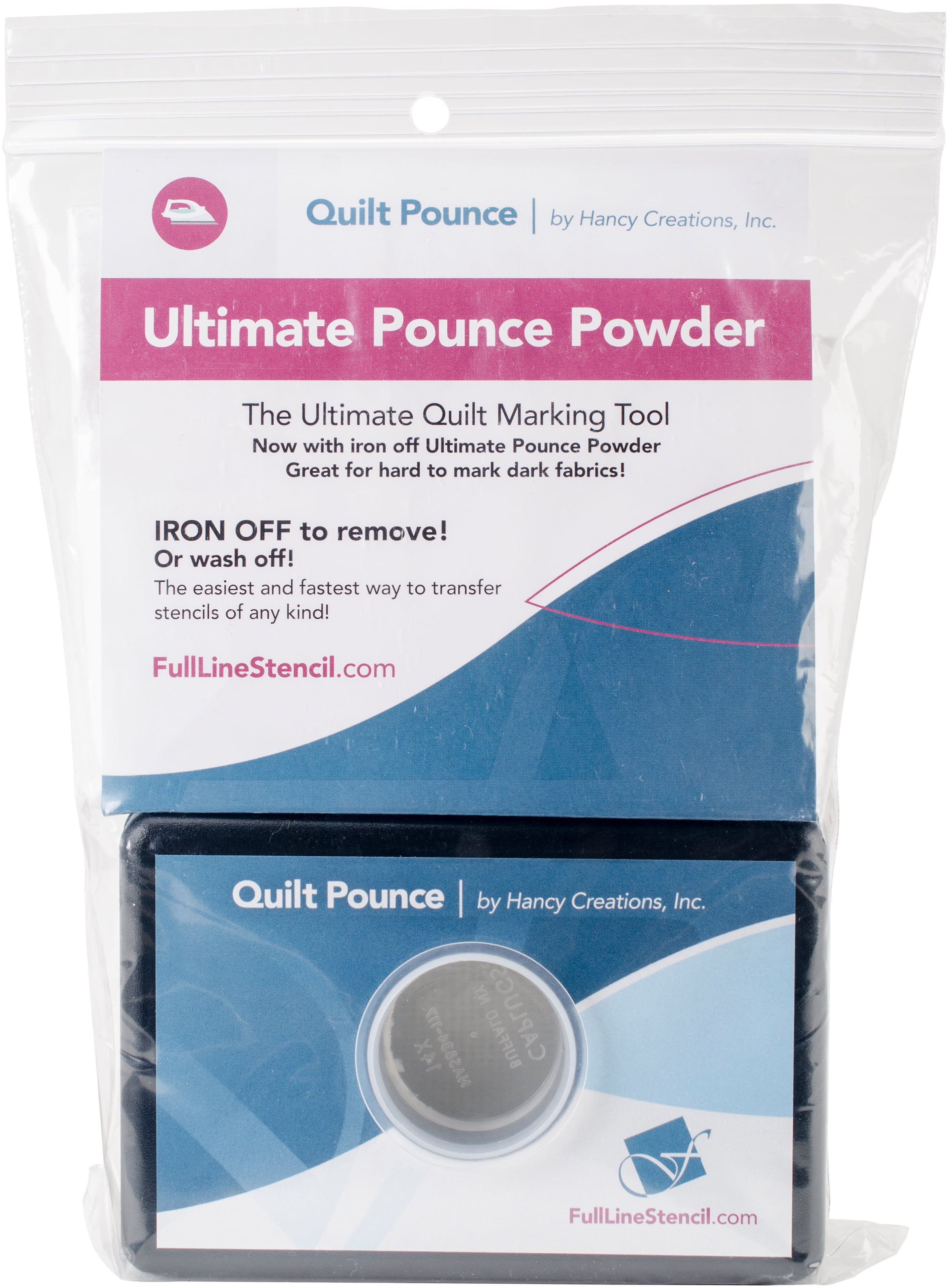 Hancy Ultimate Quilt Pounce Pad W/Chalk Powder2oz White