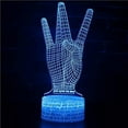 thumbnail image 1 of Hand 3D Night Light 16 Color Change Lamp Acrylic Flat ABS Base USB Charger Home Decoration Toy Brithday Kid Children Gift, 1 of 5