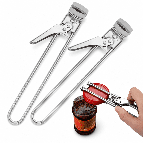 2 Pack Stainless Steel Jar Lid Opener for Seniors Arthritis Weak Hands