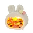 thumbnail image 1 of Hand Assembled House Model Toy Warm Led Light Home Decor Gift Creative Animal Miniatures House, 1 of 5