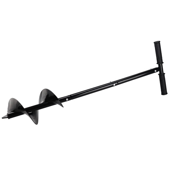 Hand Auger Post Hole Digger 4" x 33" Garden Hole Digger Tool Manual Earth Auger Drill for Deep Cultivating Seedlings Planting Trees