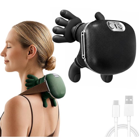 Hand Back Massager, Simulated Human Hand Massager with Finger Design, Hand Neck Massager for Neck, Shoulder and Back Relaxation