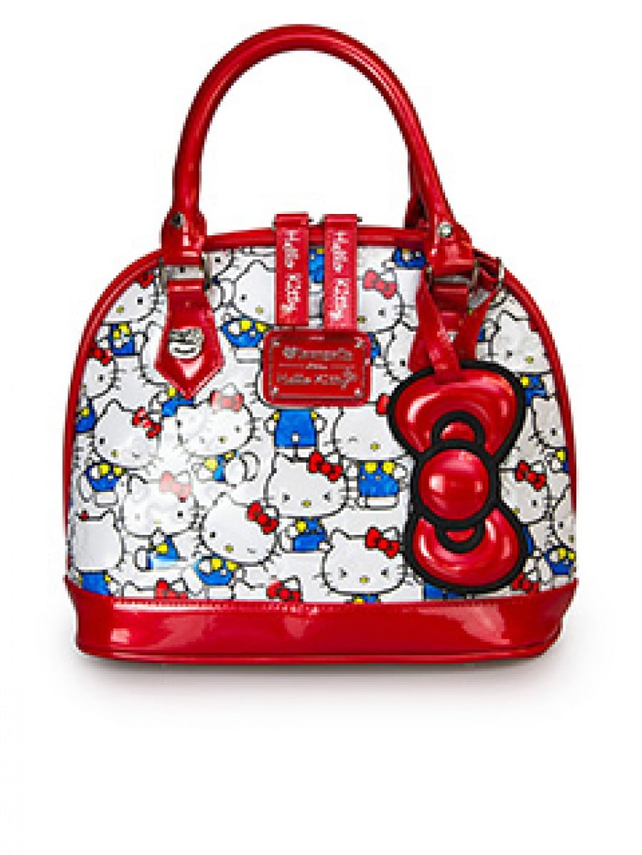 HELLO KITTY EMBOSSED FAUX LEATHER SATCHEL