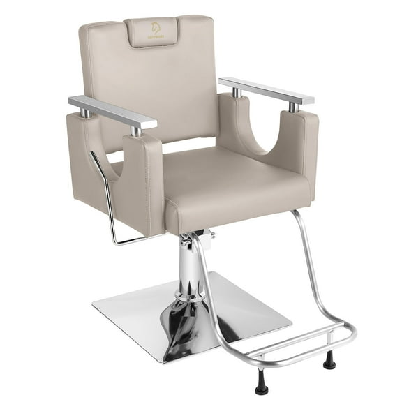 Hydraulic Barber Chair for Hair Stylist, 440 lbs Capacity, 360° Swivel, Adjustable Height Salon Spa Equipment for Barbershop, Beauty