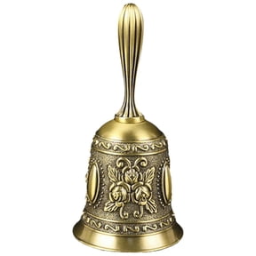 Floral Pattern Hand Bell Call Bell Musical Instrument for Home School Church Restaurant