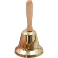 Hand Bell Image Hand Bell Gold 2.76 Inch Metal Ringing Bell with Solid Wood Handle, 1 ...
