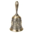 thumbnail image 1 of Hand Bell, Metal Call Bell Alarm Hand Held Service Call Bell Desktop Bell Tea Dinner Bell Game Bell, Zinc Alloy Dinner Call Bell for Kitchen Hotels Schools Restaurants Bar Counter, 1 of 7