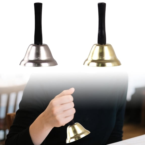 Hand Bell, Steel Call Bell for Wedding, Adults, Dinner Bells for Food Line, Classroom Bells for Inside, Alarm, Jingles, Ringing