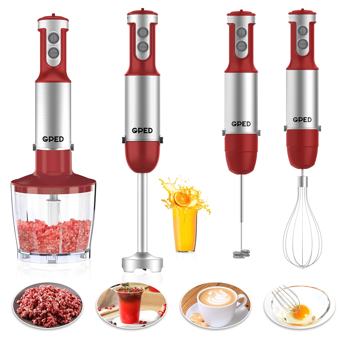 5 in 1 Handheld Immersion Blender With 12 Speeds Includes - Temu