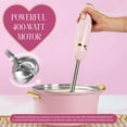 thumbnail image 1 of Hand Blender Set, 2-in-1 Immersion Stick Blender with Whisk & Blending Shaft, 400W High Speed, Pink with Gold Accents, 1 of 6