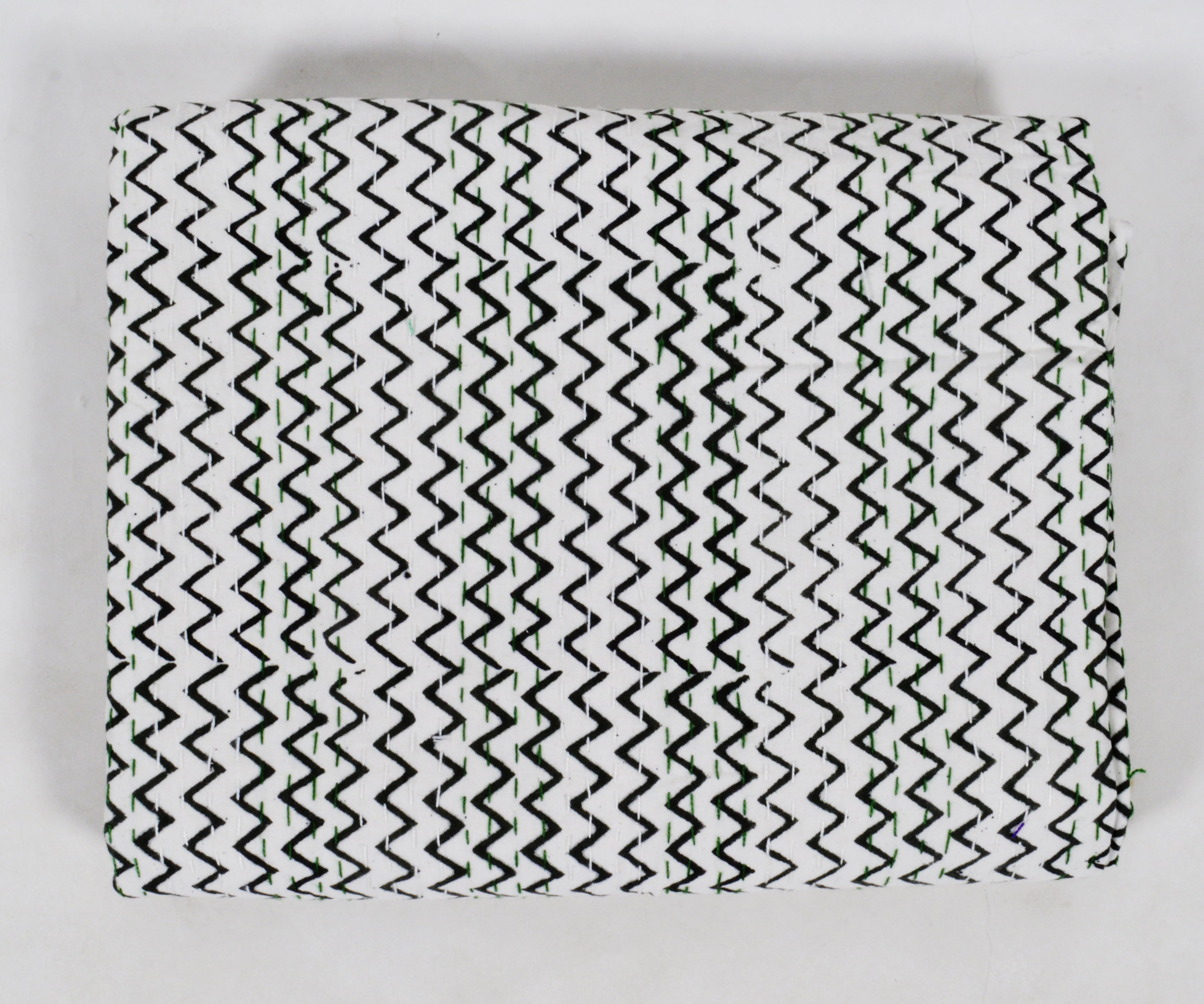 Hand Block Floral Print Quilt Queen Kantha Quilt Vintage Kantha