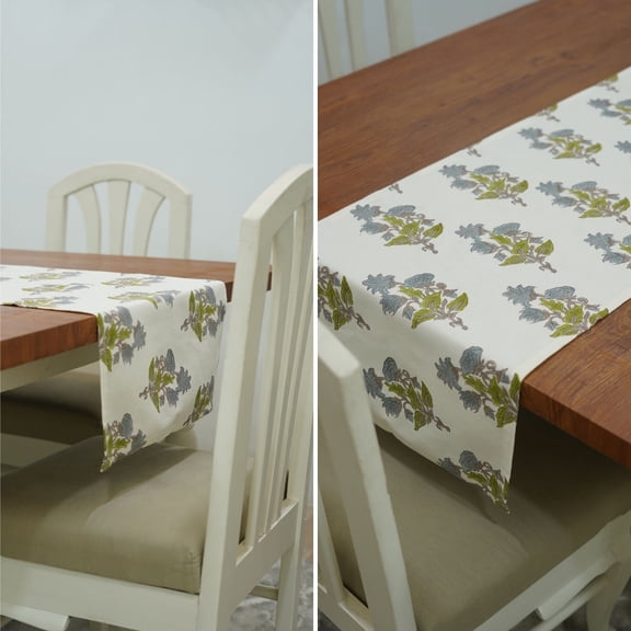 Hand Block Printed,13X19 Inch Elegant Dining Placemats, Stylish & Durable Table Mats for Everyday Use, Abhisek, Set of 12