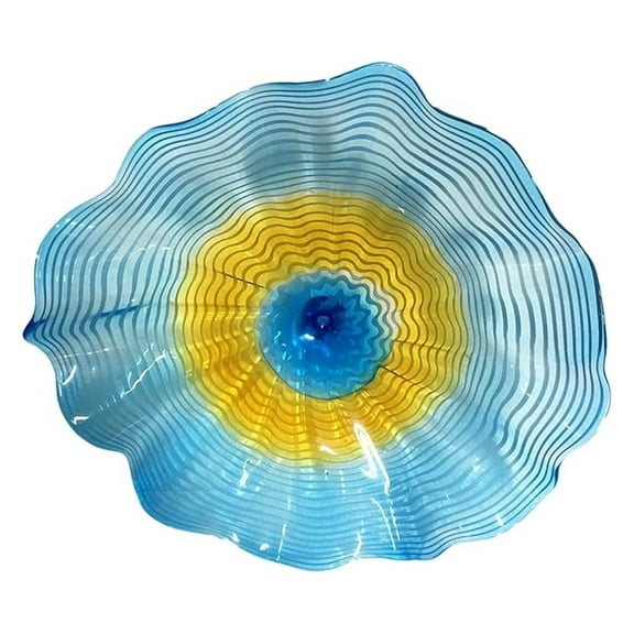 Hand-Blown Art Glass Wall Dcor Plate Murano Glass Artistic Design Wall Platter 12 Inches