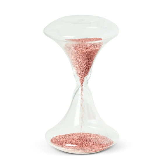 Hand Blown, Electroplated Bead 1 Minute Sand Timer, Bronze