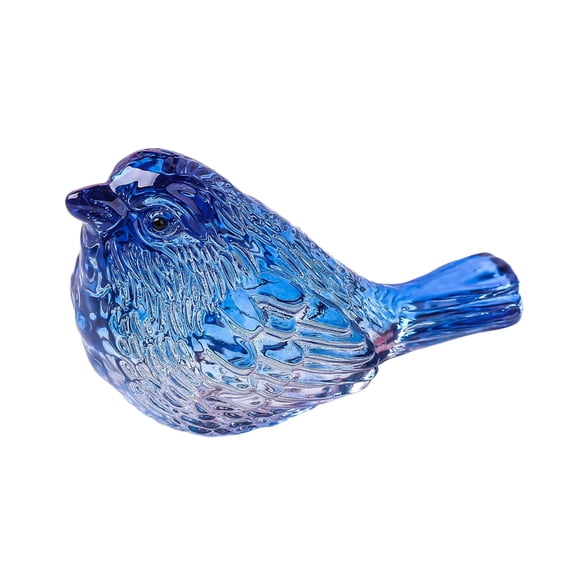 Hand Blown Glass Bird Figurine Miniature Collectible Desk Decoration For Bird Lover