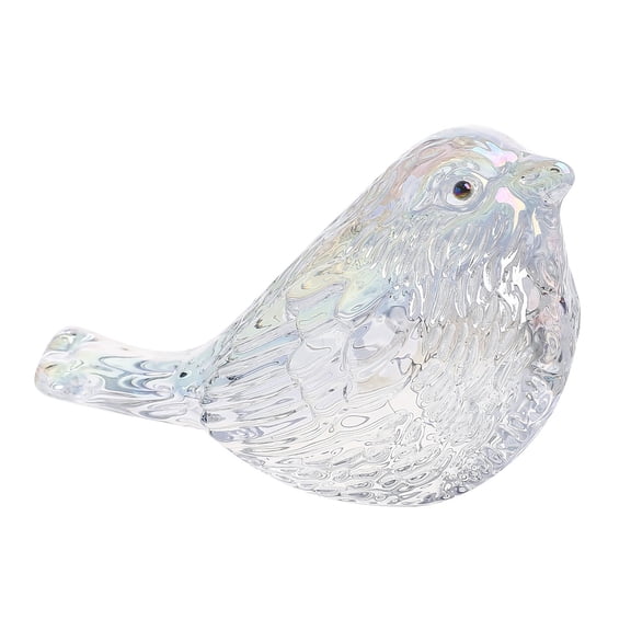 Hand Blown Glass Bird Figurine Miniature Collectible Desk Decoration For Bird Lover