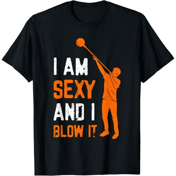 Hand Blown Glass Design for a Glass Blower T-Shirt