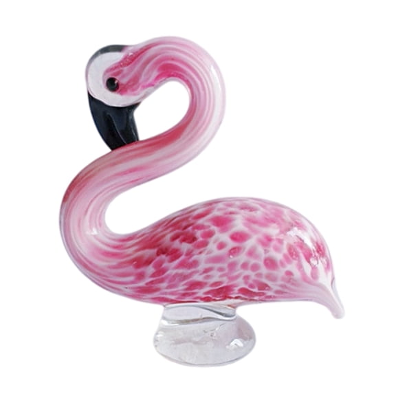 Hand Blown Glass Flamingos Figurine Flamingos Statue Ornament Handcraft Sculpture Collectibles Gift Home Decors