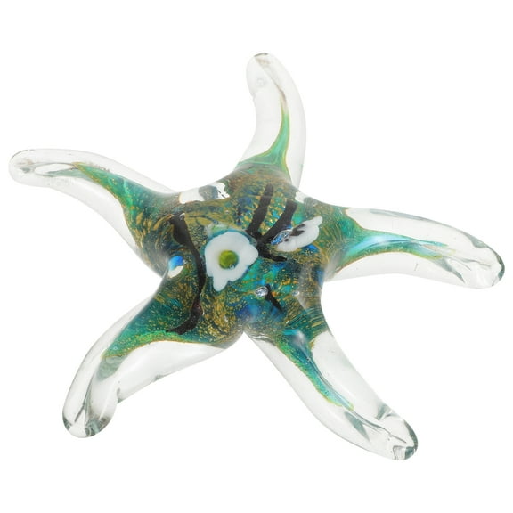 Exquisite Glass Sea Star Decor Creative Glass Desktop Adornment Star fish Decor Random Color
