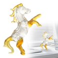 thumbnail image 1 of Hand-Blown Glass Horse Figurine - 2026 Year of the Horse Collectible Decor for Home, Chinese New Year - Golden Small 4.3in, 1 of 9