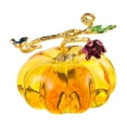 thumbnail image 1 of Hand Blown Glass Pumpkin Figurine for Fall Decor, Thanksgiving Ornament for Shelf, Desk, and Tabletop Displays, 1 of 6