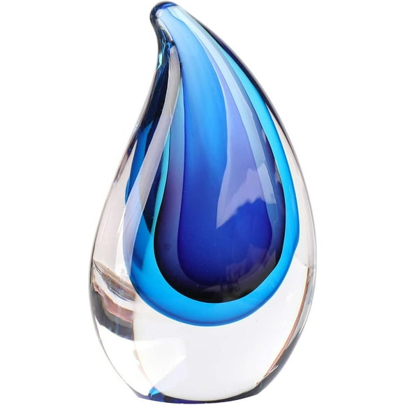 Hand-Blown Murano-Style Glass Sculpture Decor Statue and Figurine - Wonderful Gift, Blue
