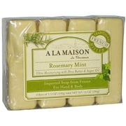 Hand & Body Bar Soap Value Pack, Rosemary Mint, 4 x 3.5 oz, A La Maison