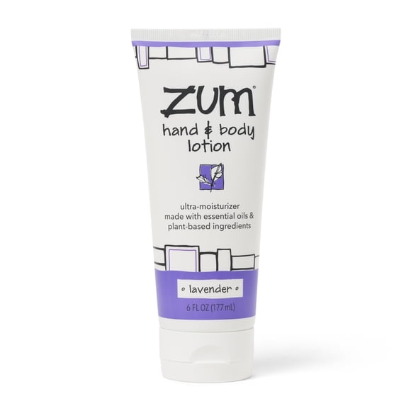 Zum by Indigo Wild Hand & Body Lotion - Natural Hand Lotion for Dry Hands - Body Lotion for Women & Men - Body Moisturizers Include Shea Butter, Jojoba Oil & More - Lavender - 6 fl oz