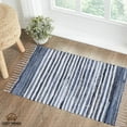 thumbnail image 1 of Hand Braided Bohemian Indian Traditional Colorful Cotton Chindi Area Rug Home Decor Rug Rag 24''x36'' with Tassel Fringes Machine Washable, 1 of 3
