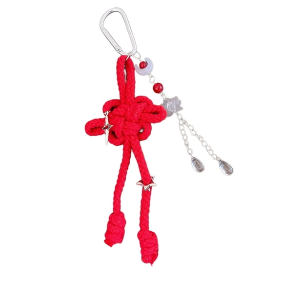 Hand Braided Cord Key Holder Cultural Detail Design Alloy Carabiner Keyring For Home Office Celebration Souvenir