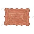thumbnail image 1 of Hand Braided Natural Jute Rug Beige and Red Area Rug Rectangle Rug, 1 of 5