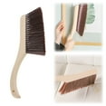 thumbnail image 1 of Hand Broom Brush, 2025 New Dust Brush for Cleaning, Wood Block Hand Brush, Soft Bristle Cleaning Brush for Car Bed Furniture Clothes Garden Couch Draft (Curved Handle), Home Cleaning Supplies, 1 of 7