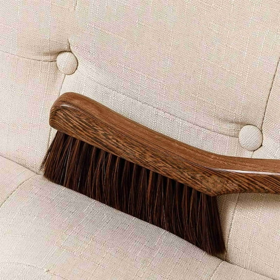 Hand Broom Brush,Natural Wooden Handle Soft Bristles Dusting Cleaning Brush,Light and Sturdy for Furniture,Bed,Car,Bench, Crevice Cleans