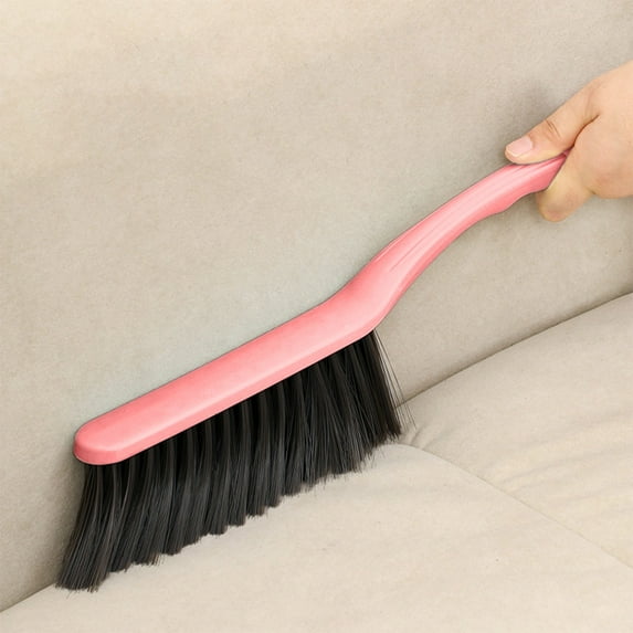 Hand Broom Brush,Soft Bristle Cleaning Brush,Counter Brush, Crumb Debris Sweeping Brush for Car Bed Couch Desk Sofa Furniture Clothes,Small Particles Hair Remover(pink)