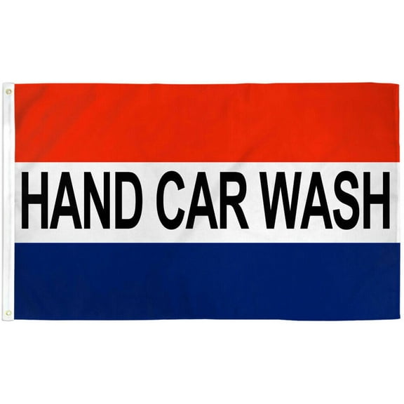Hand Car Wash Flag 3x5 Carwash Banner Sign Hand Wash Lavar De Autos Bandera