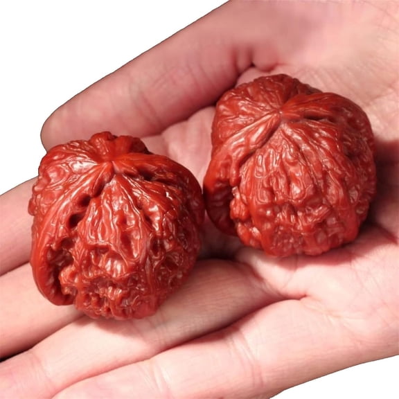 Hand Carved Baoding Balls Natural Chinese Walnut Stress Relief Hand Massage Grip Strengthener Hand Therapy Exercise Balls for Adults