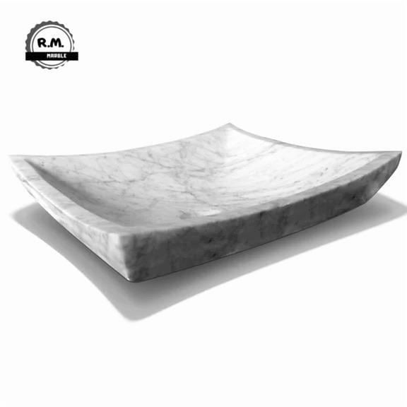 Hand Carved Designed Beautifull Stone Basin Square Bathroom Sink Wash Handcrafted One Peice Sink for Home & Kitchen Decoration