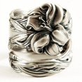 thumbnail image 1 of Hand Carved Flower Ring Female Jewelry, 1 of 6