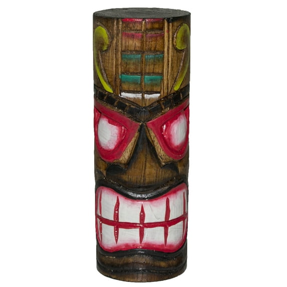 Hand Carved Hand Painted 6 Inch Tall Wooden Totem Pole