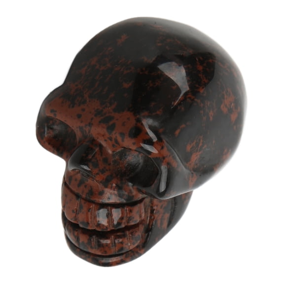 Hand Carved Natural Crystal Skull Head 2.05 inches / 5.2 cm Elegant Healing Obsidian Stone Miniature Skull Statue Figurine for Meditation and Spiritual Decor